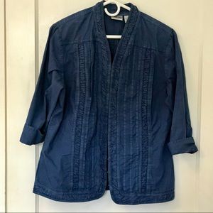 Chico’s Hook-and-eye closure Denim Blue Top